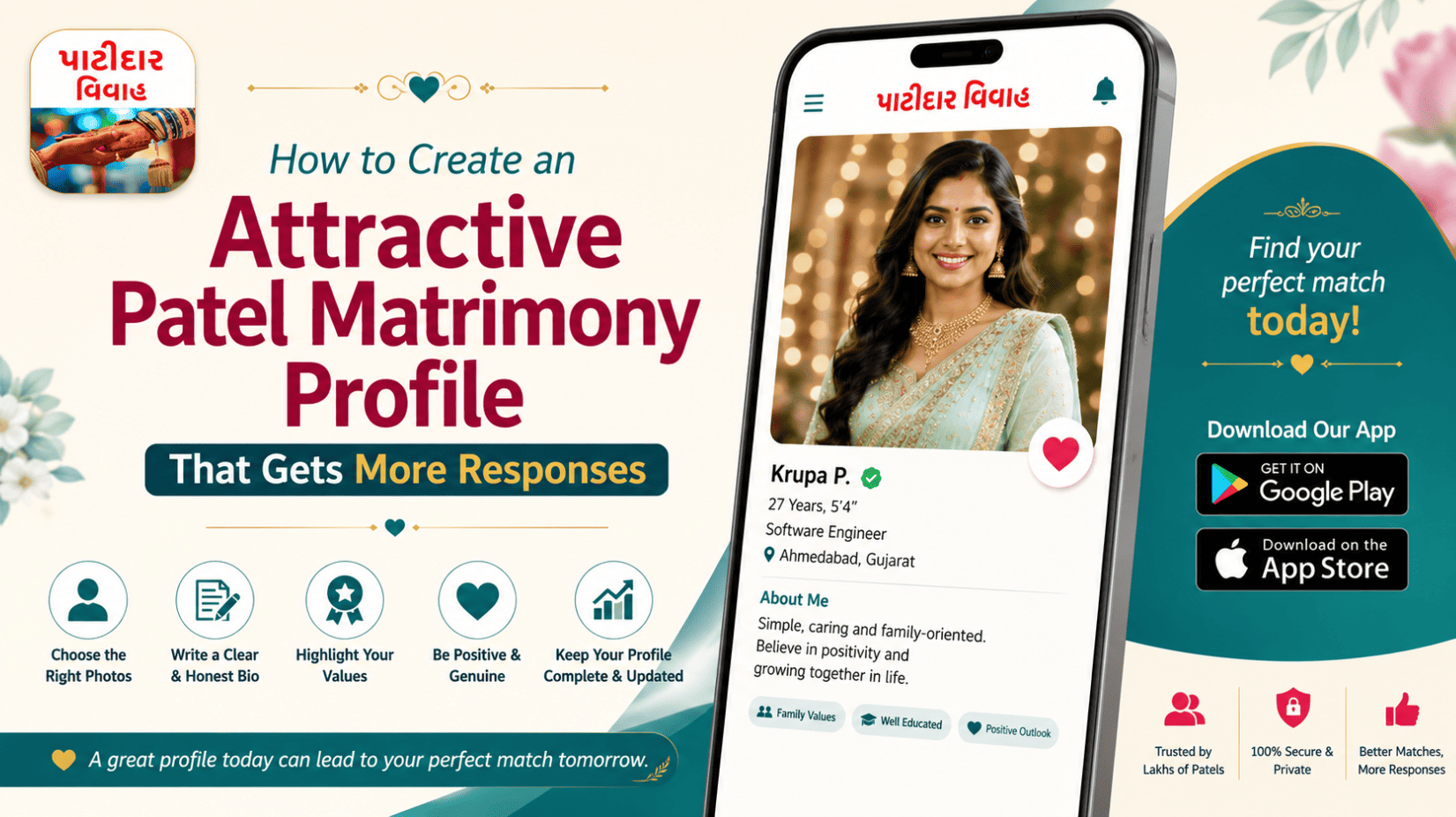 How to Create an Attractive Patel Matrimony Profile That Gets More Responses