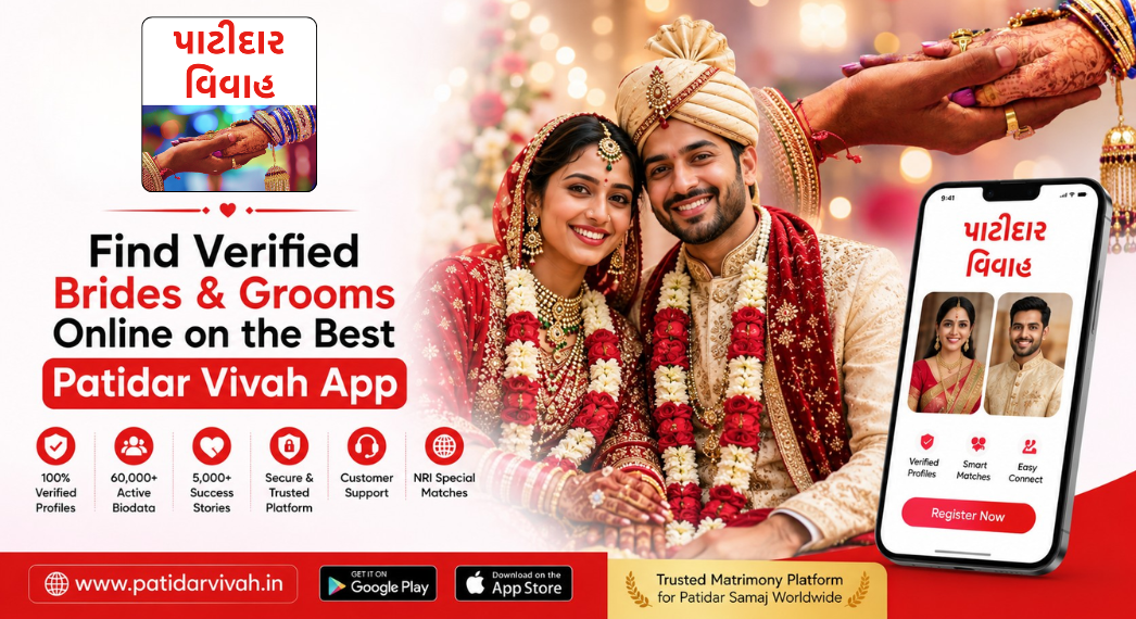 Find Verified Brides &amp; Grooms Online on the Best Patidar Vivah App